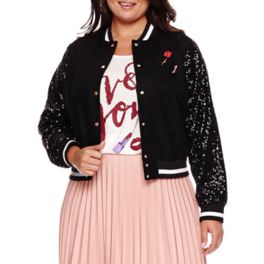 Black bomber jacket plus size