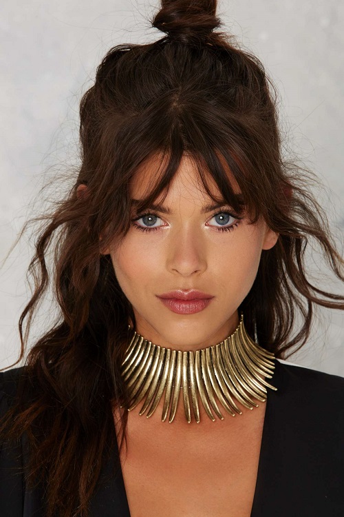Gold Tucker Statement Necklace