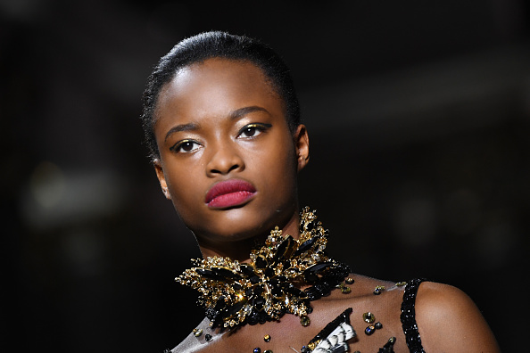 A model walks the runway during the Elie Saab Haute Couture Fall/Winter 2016-2017 show as part of Paris Fashion Week on July 6, 2016 in Paris, France.