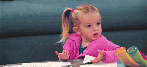 Confused little girl GIF
