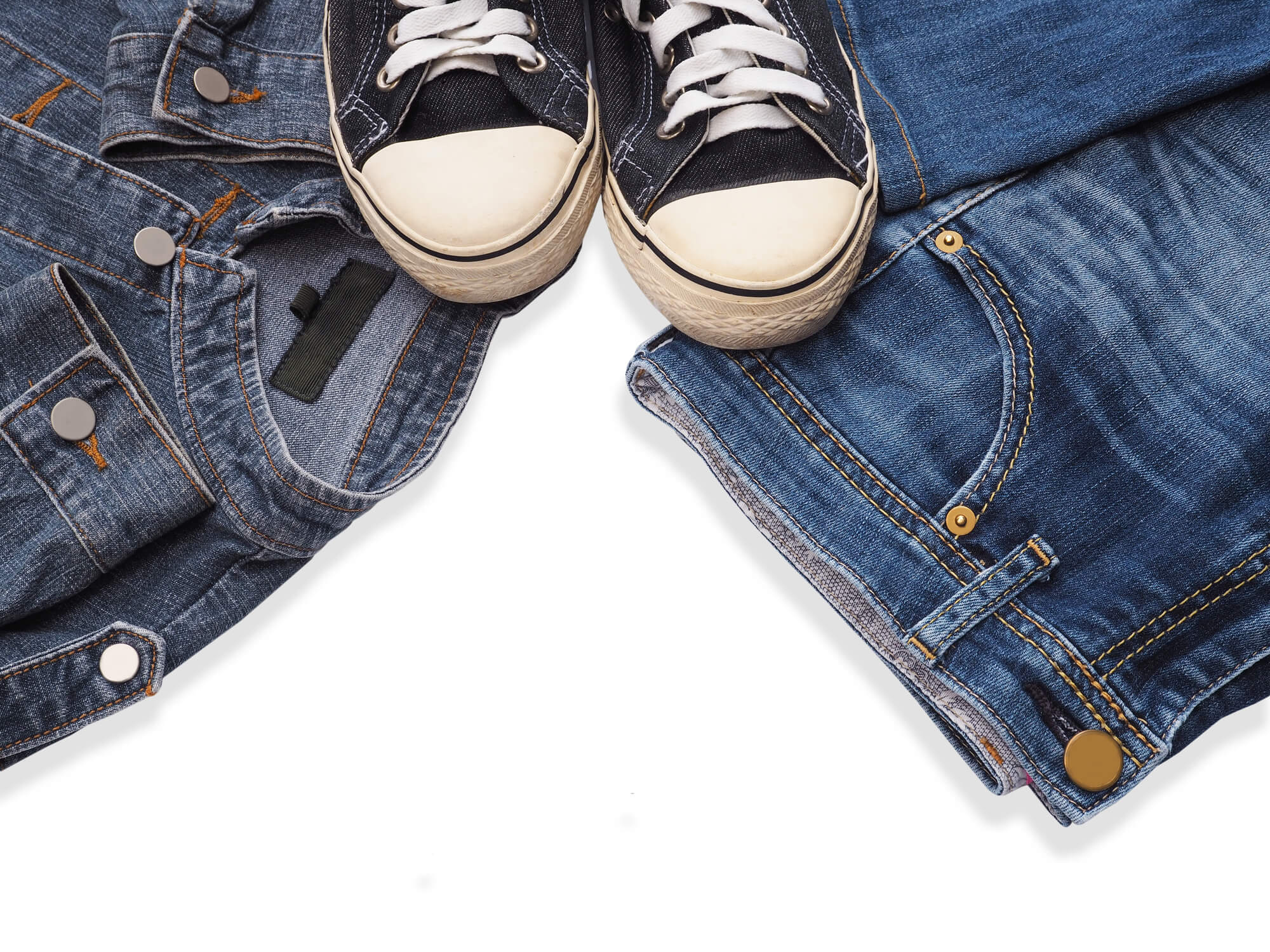 Jeans and sneakers