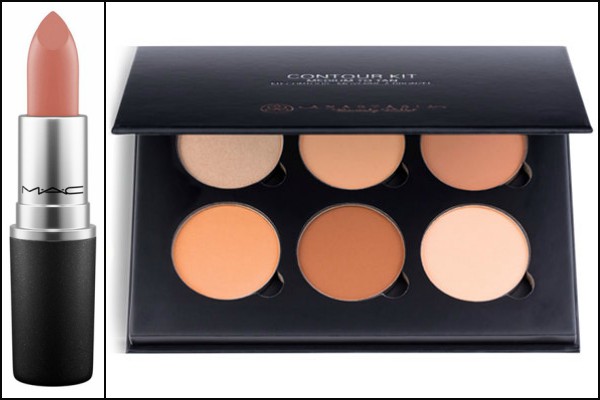 Nude lipstick and contouring kit
