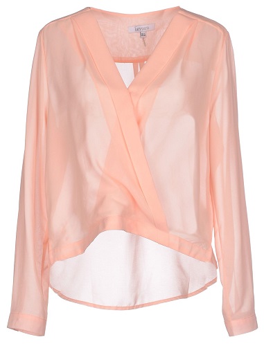 sheer pink blouse
