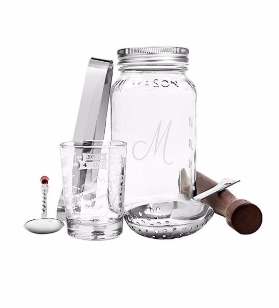 Cathy's Concepts Personalized Mason Jar Mixology Set