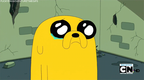 Adventure Time sad dog Jake GIF