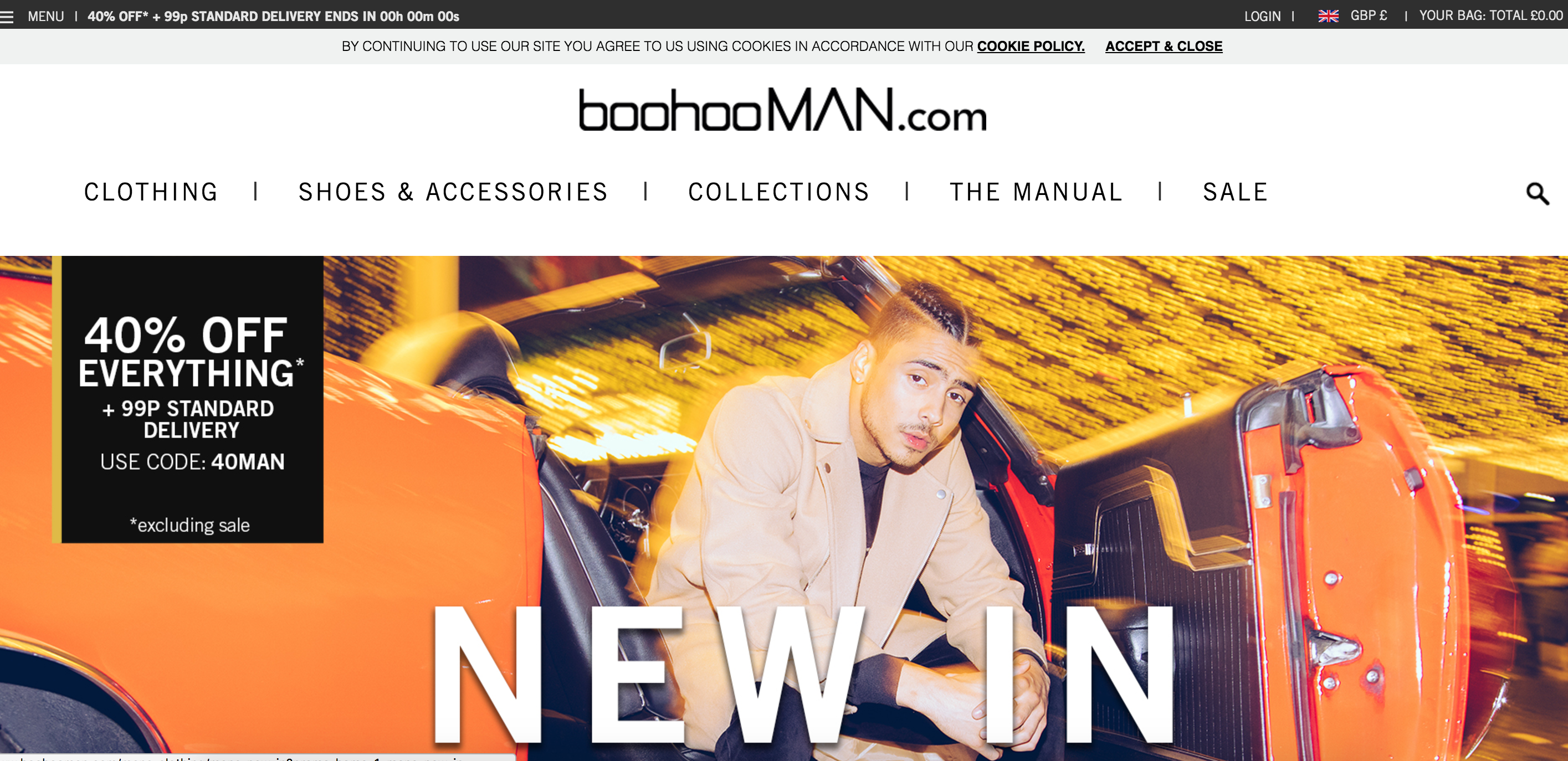 boohooMan Coupons & Cash Back