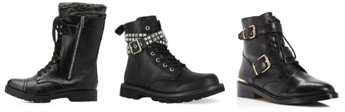 Black women's combat boots