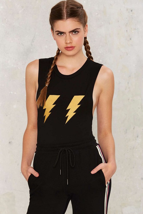 Nightwalker Flash Embroidered Bodysuit