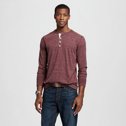 Men's Solid Long Sleeve Henley - Merona™