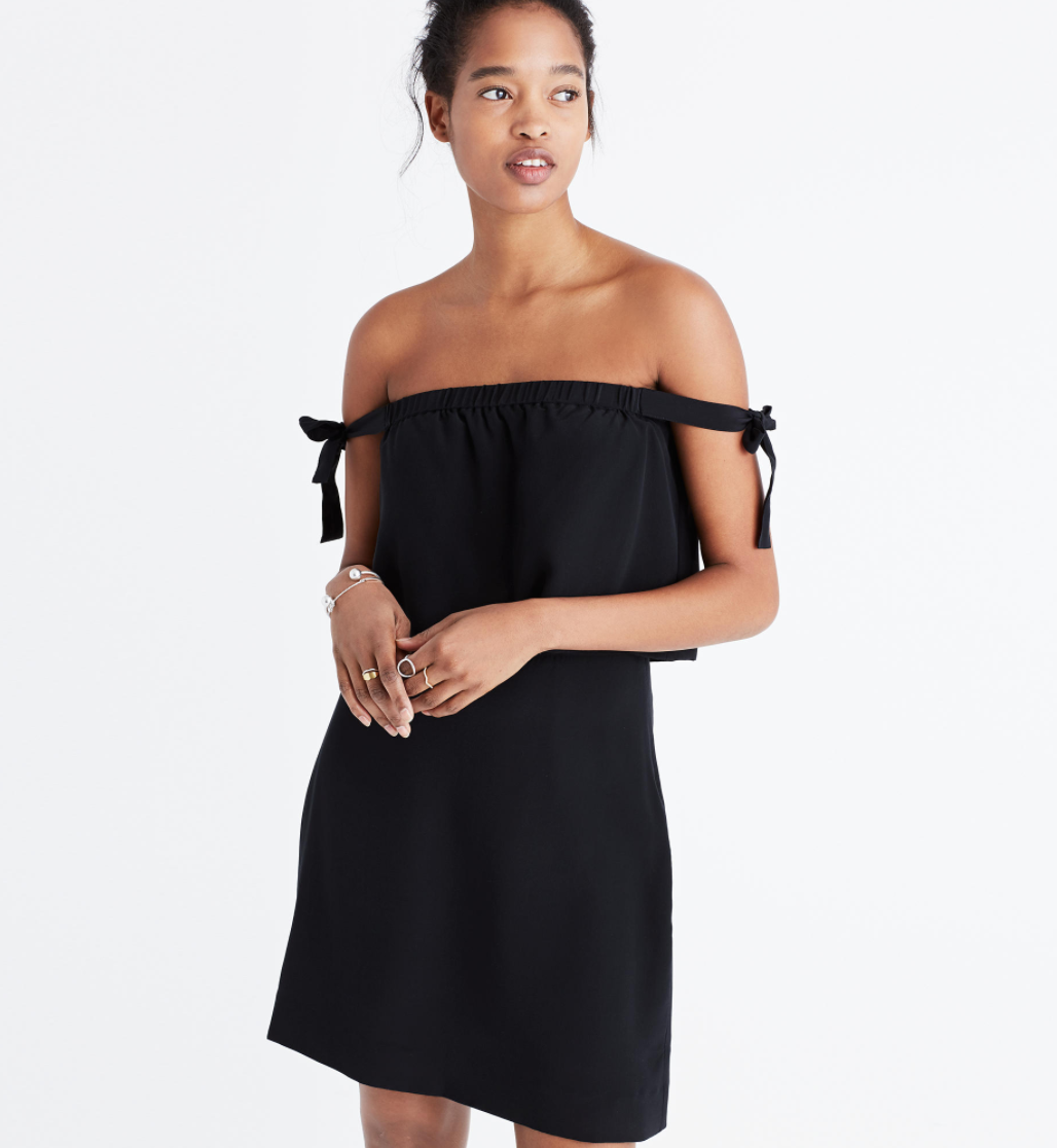 off the shoulder back dress 
