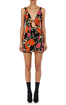 Balenciaga Floral Cut Out Dress