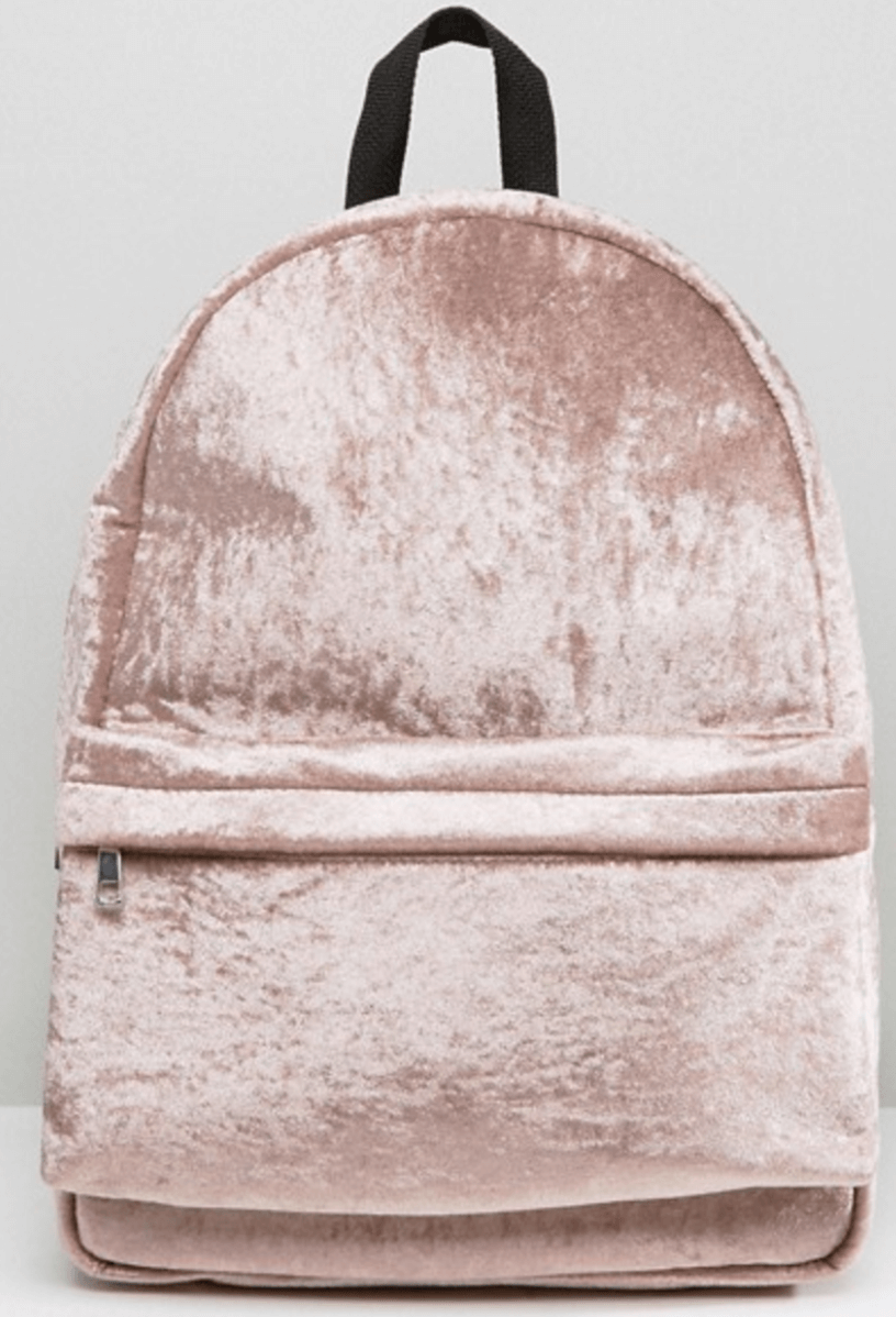 Asos Velvet Backpack
