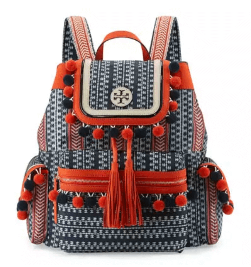 Tory Burch Scout Pompom Woven Backpack