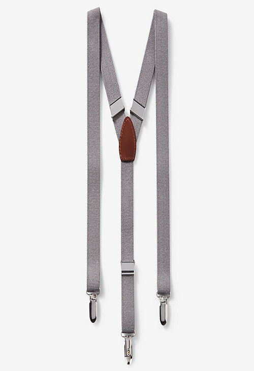 gray suspenders