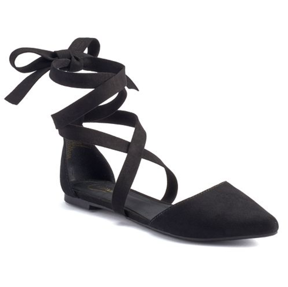 Candie’s Women’s Lace-Up D’Orsay Flats