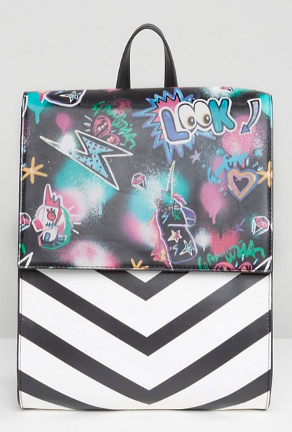 Graffiti Print Backpack