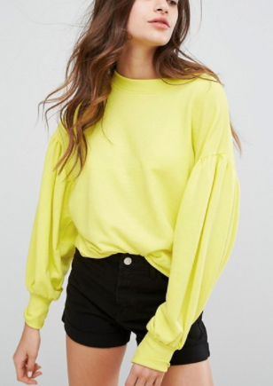 Bershka Puff Ball Sleeve Sweater
