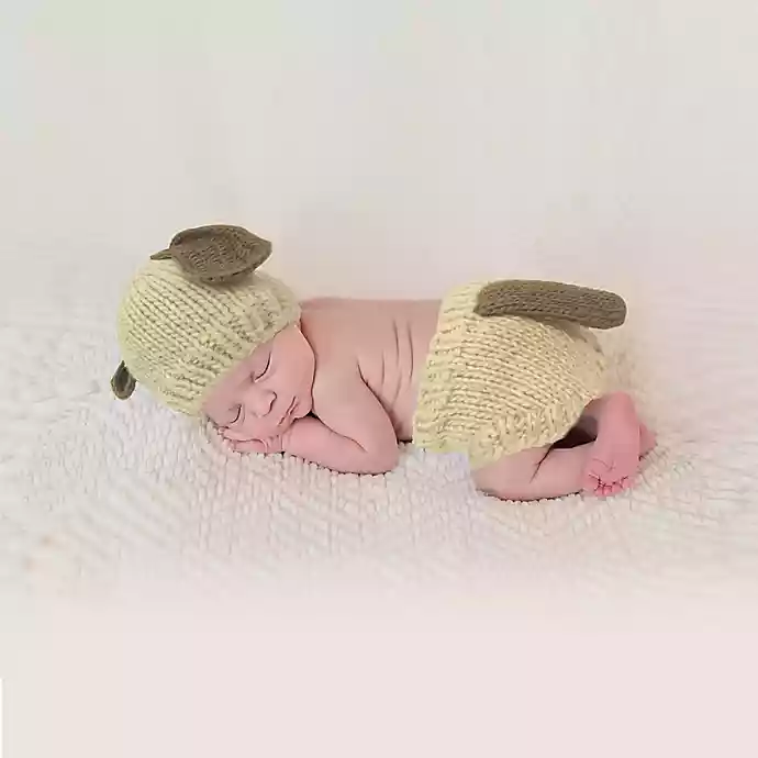 So 'dorable Crochet 2-Piece Football Hat and Cocoon Set in Brown