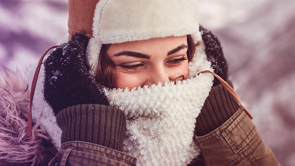 Woman in the snow