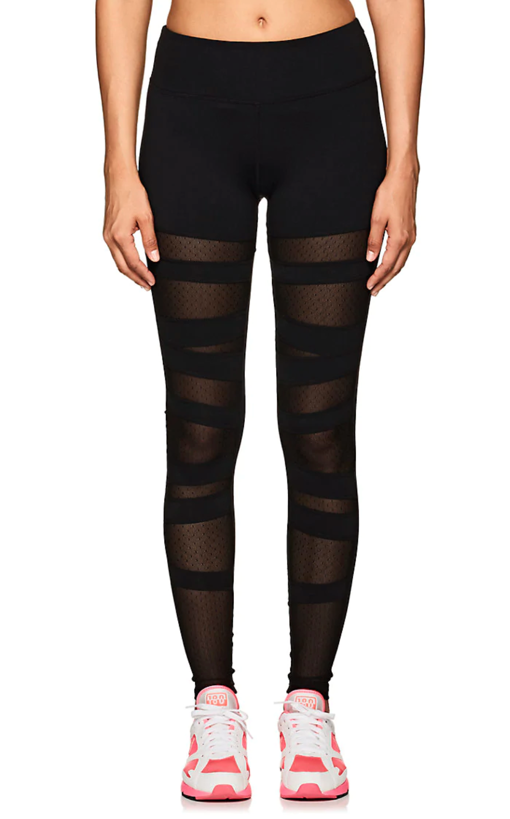 Electric Yoga Mesh-Inset Jersey Leggings