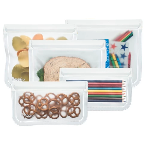 (re)zip Leak-proof Clear Reusable Storage Bag Kit