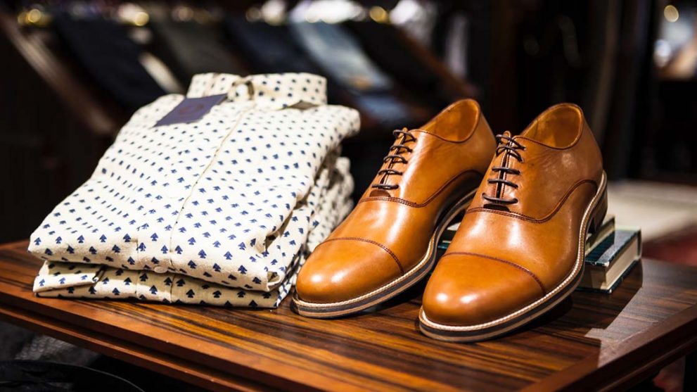 Men's shoes and dress shirts