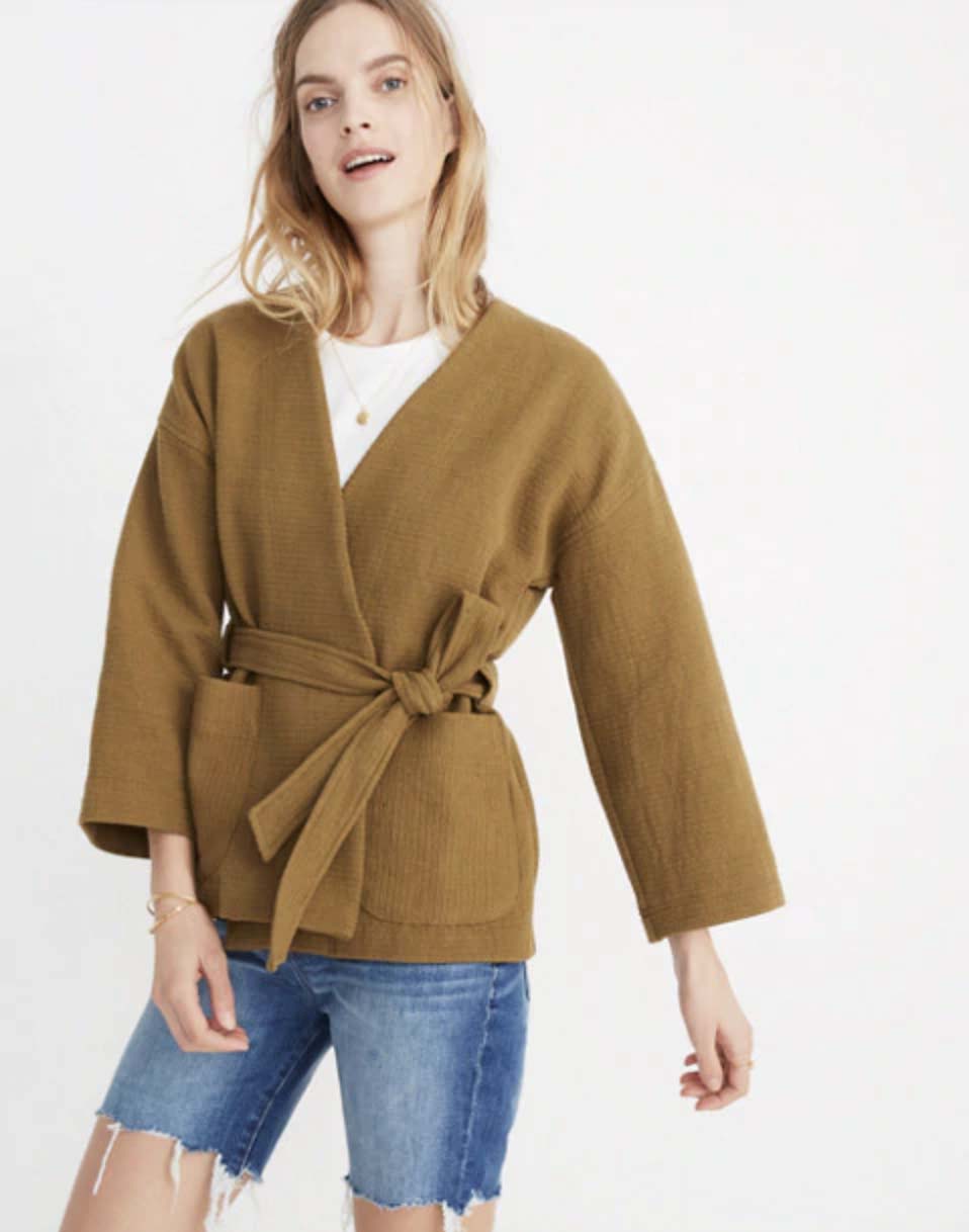 Madewell Texture & Thread Wrap Jacket
