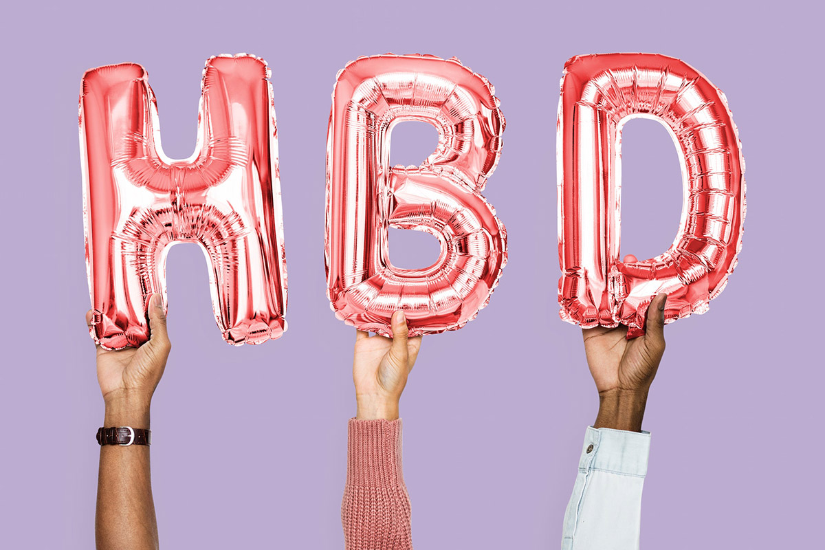 Happy birthday balloons