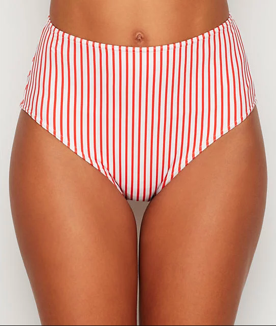 FREYA TOTALLY STRIPE HIGH-WAIST BIKINI BOTTOM