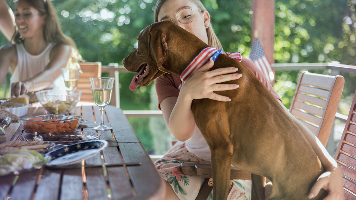 Girl with a dog