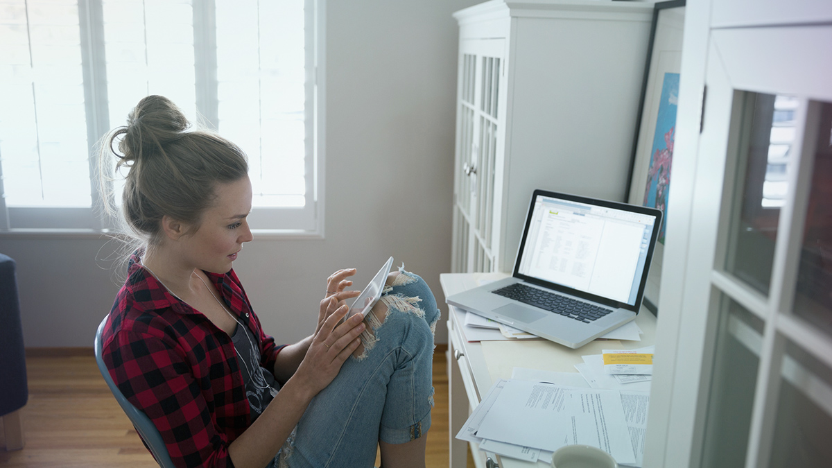 Girl using her phone