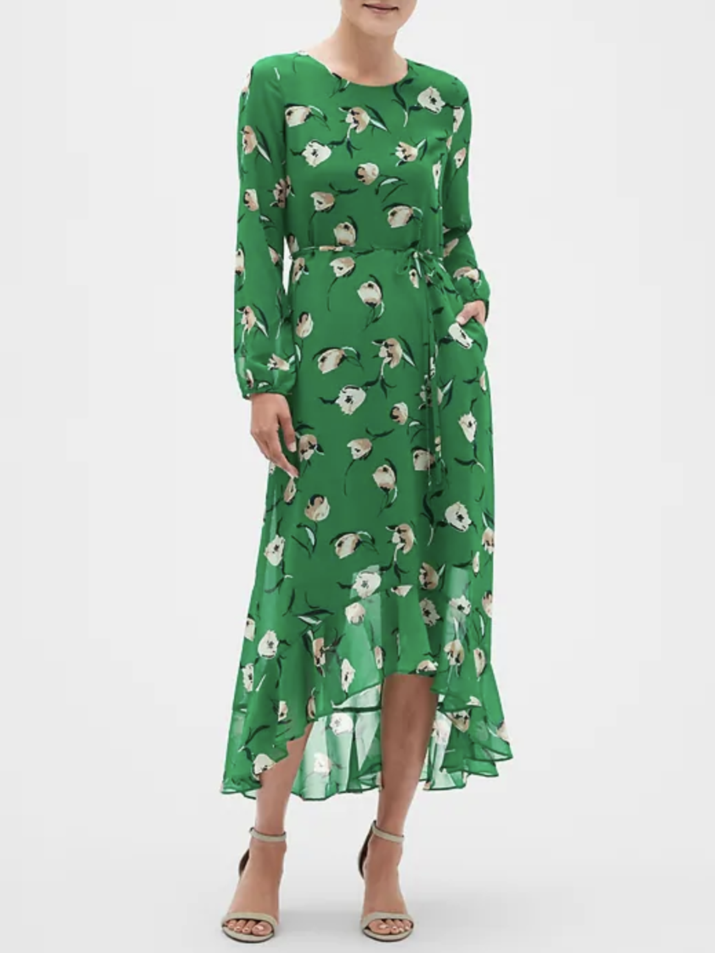 Floral Print Tiered Maxi Dress