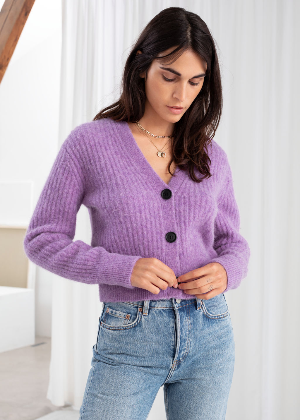 & Other Stories Wool Blend Cardigan