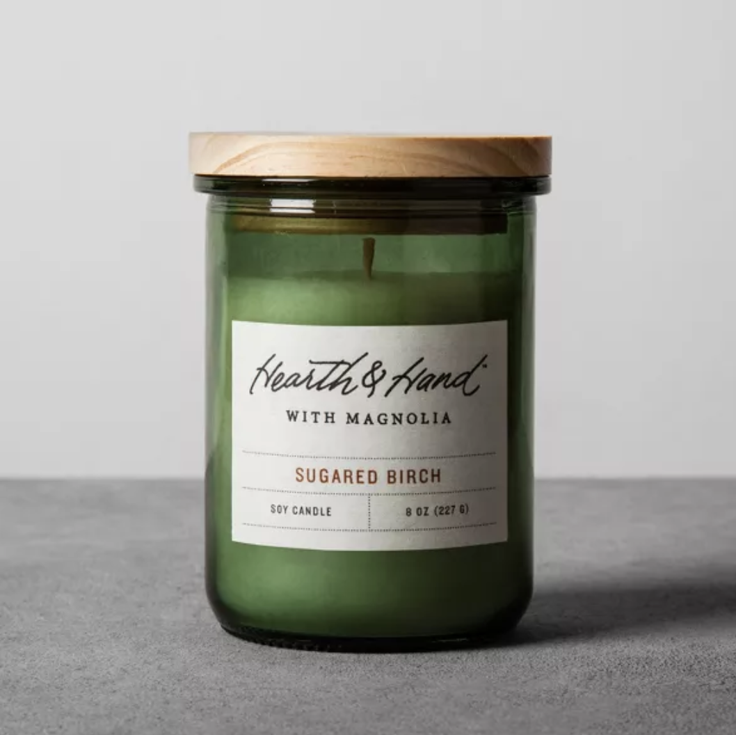 8oz Lidded Jar Container Candle Sugared Birch - Hearth & Hand™ with Magnolia
