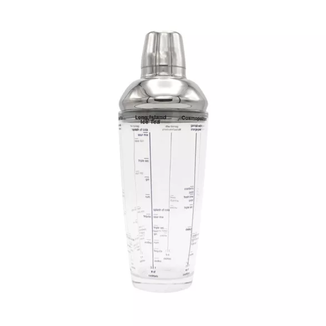 Houdini 24oz Recipe Cocktail Shaker Glass