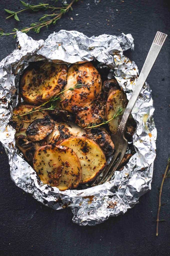 Creme de la Crumb GRILLED HERBED CHICKEN & POTATO FOIL PACKS