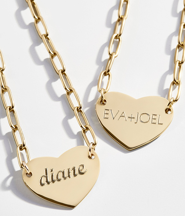 AMOUR ENGRAVABLE 14K GOLD VERMEIL HERA NECKLACE