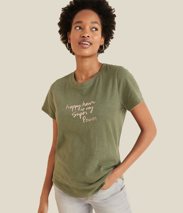 Graphic EveryWear Slub-Knit Tee for Women