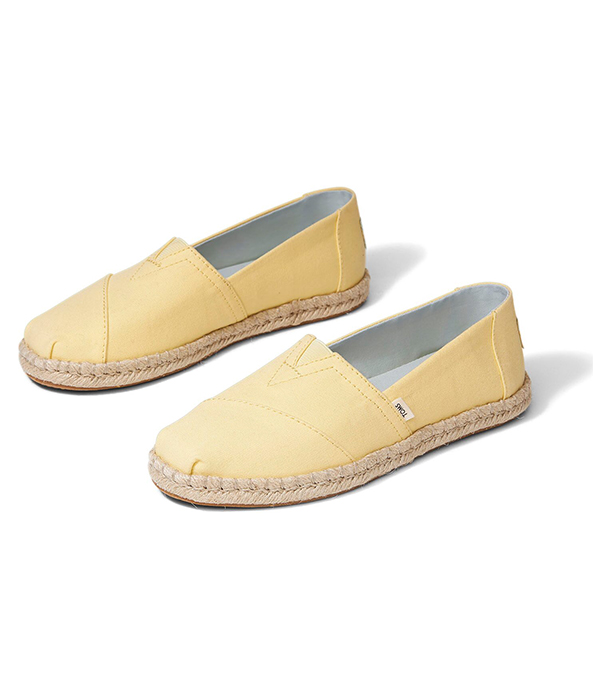 Plant Dye Yellow Canvas Women's Espadrilles