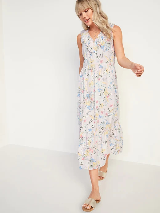 sping dress - Old Navy Sleeveless Ruffled V-Neck Swing Dress