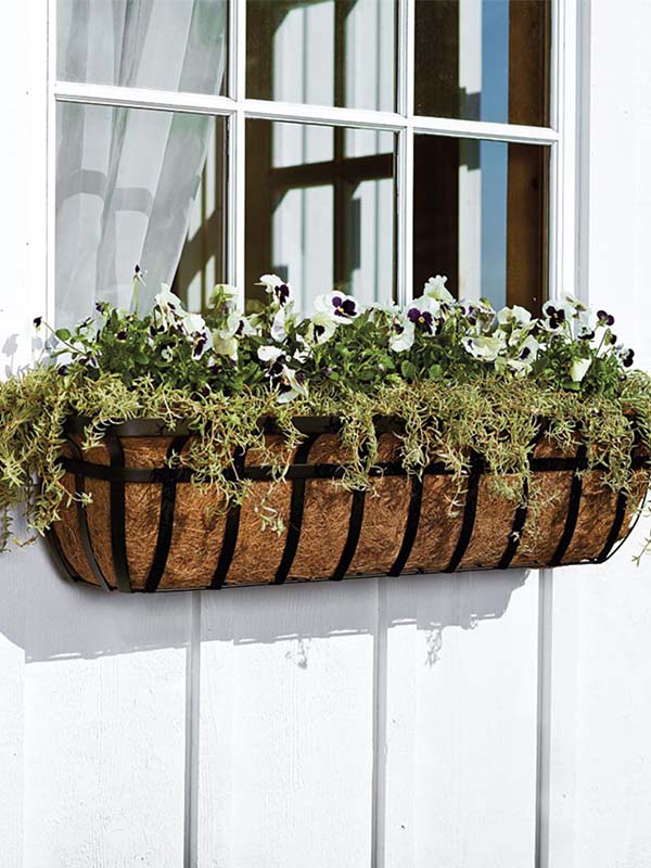 English Hay Basket Planters