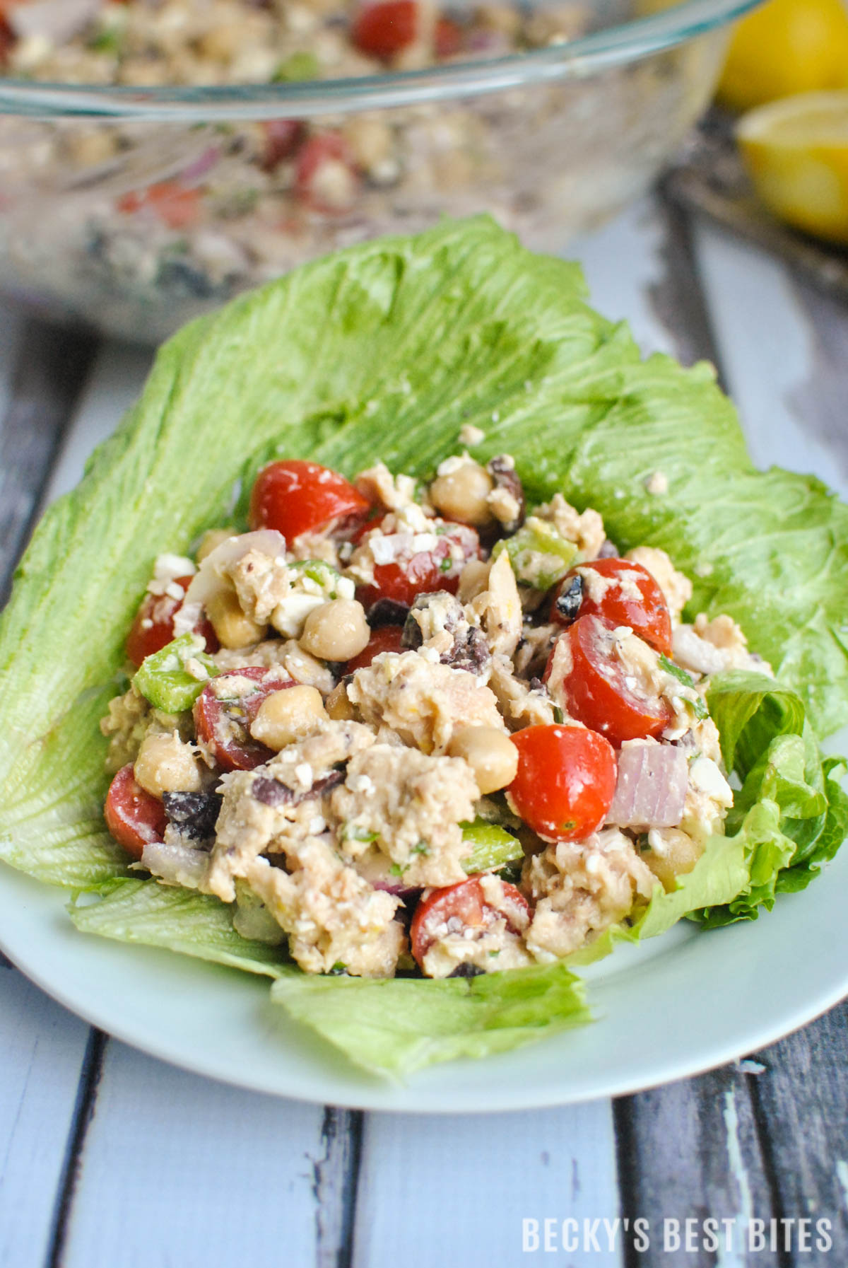 Mediterranean Tuna Lettuce Wraps