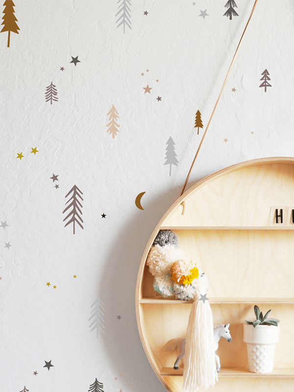 Starry Night Forests Wall Decal Set