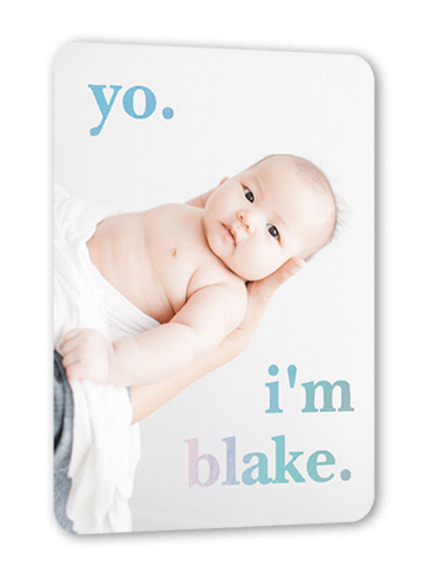Solid Arrival Birth Announcement