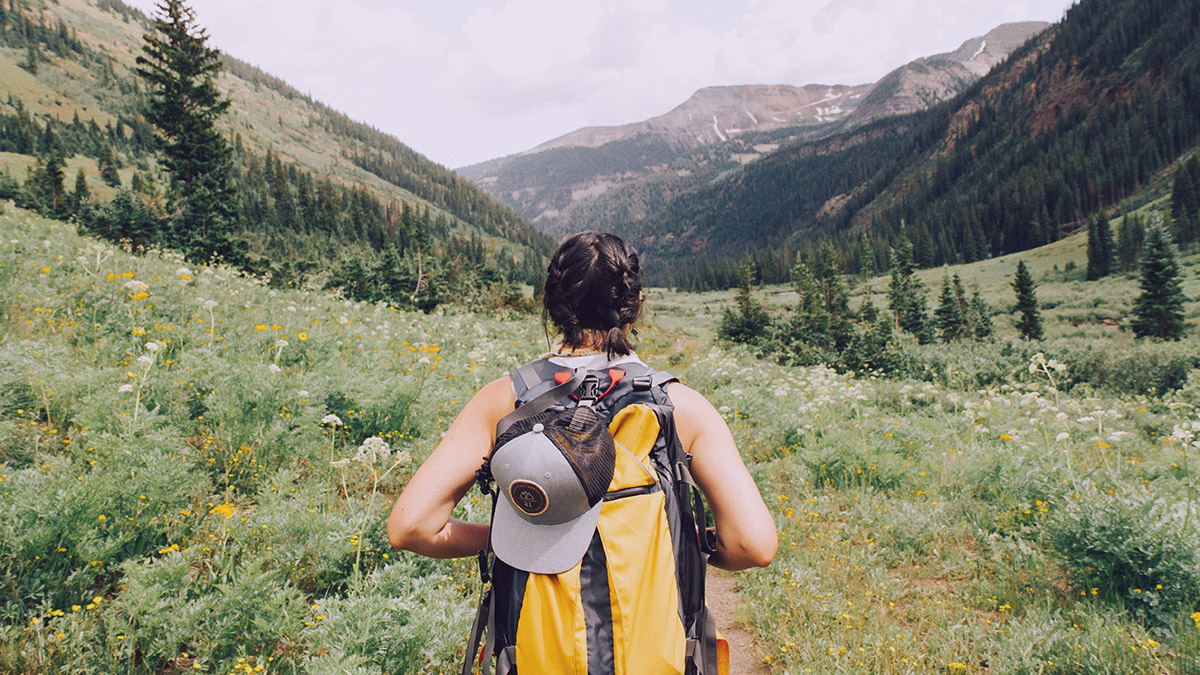 Woman hiking