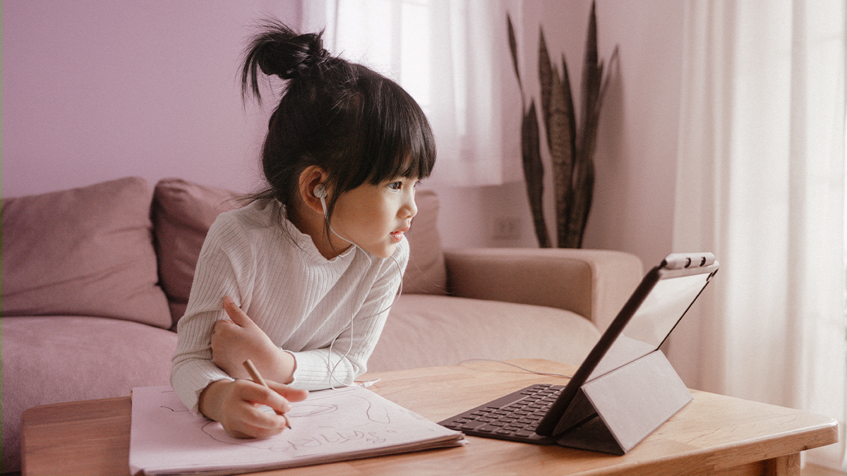 Girl with iPad