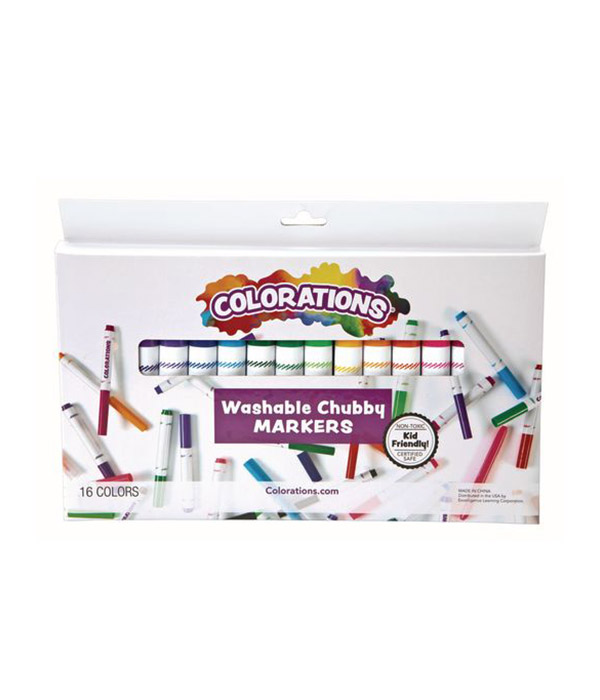 Colorations Washable Chubby Markets, Set of 16