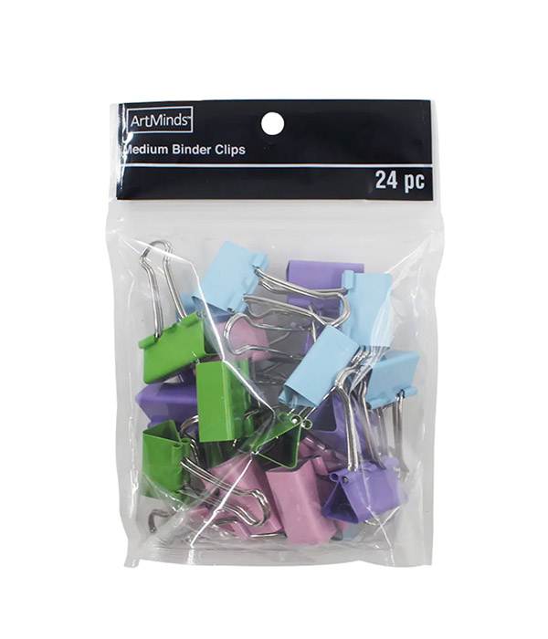 Multicolor Medium Binder Clips by ArtMinds