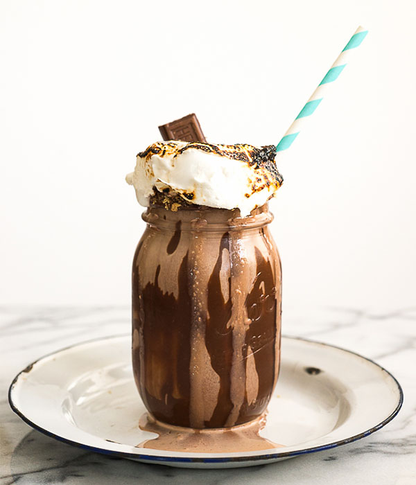 S’mores Milkshake with Bourbon Vanilla Marshmallows