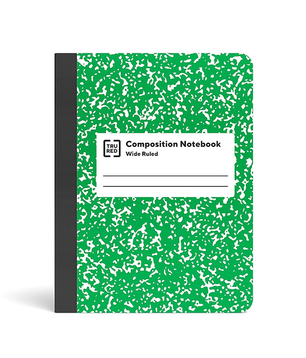 TRU RED Composition Notebook, Wide Ruled